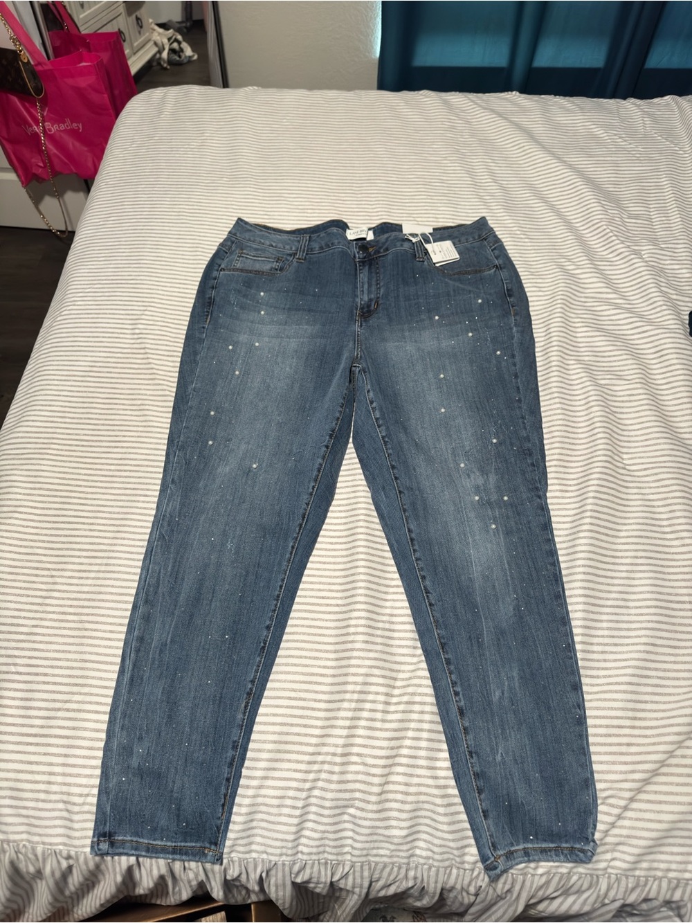 Lane Bryant Jeans with Pearls and Rhinestones size 20 NWT